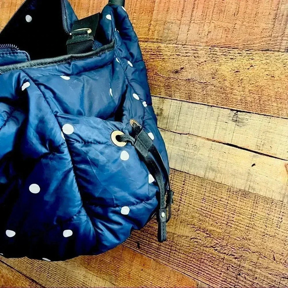 Kate Spade Stevie Quilted Polka Dot Diaper Bag Navy - Picture 5 of 11